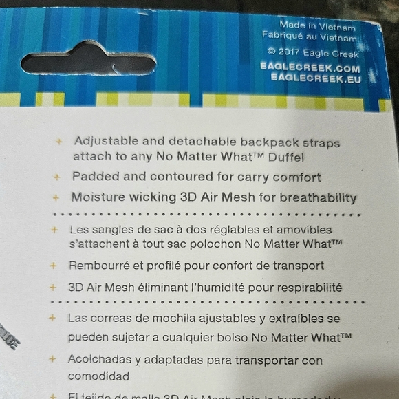 EAGLE CREEK Quick Snap Strap convert to backpack No Matter What Duffel NWT black - Picture 11 of 12